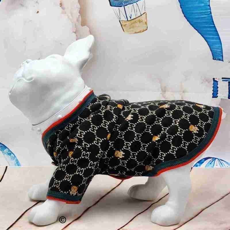 gucci-black-button-down-jacket- for-dog