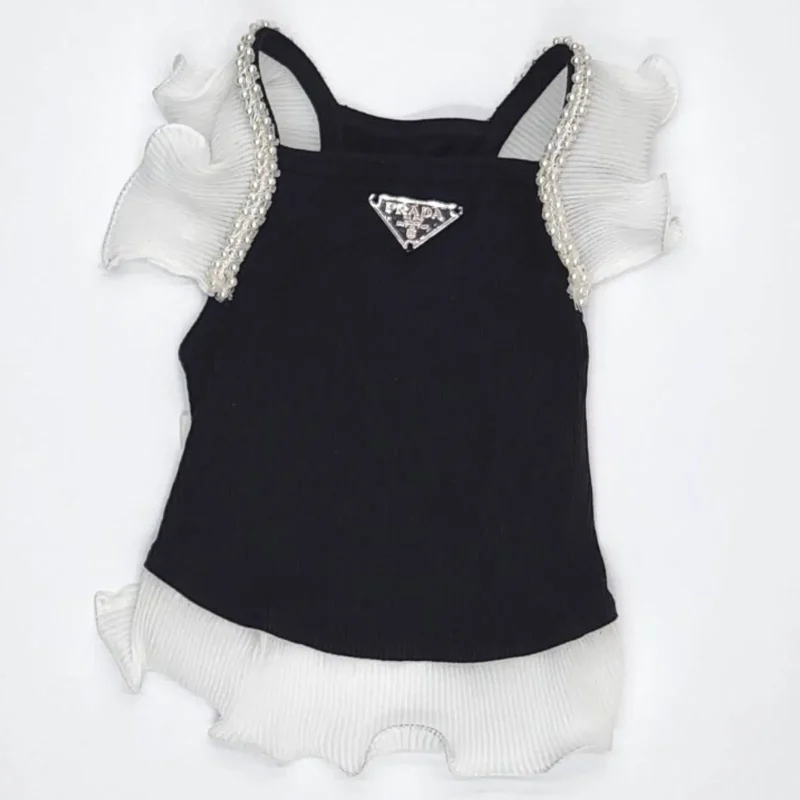 prada-black-t-shirt-with-ruffled-sleeves-girl-dog
