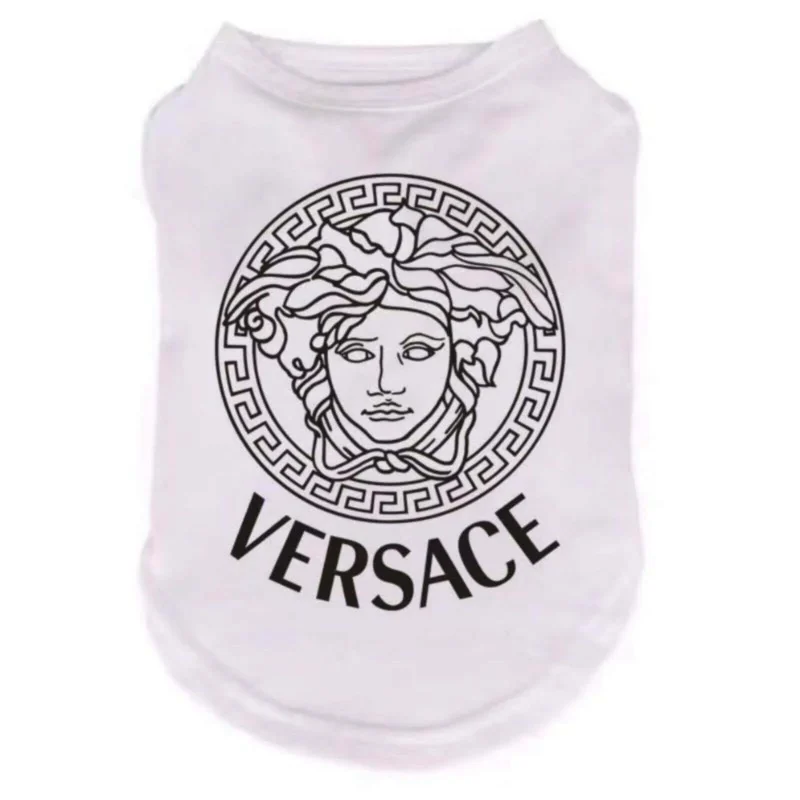 vesace-t shirt-white-dog-french bulldog-cotton