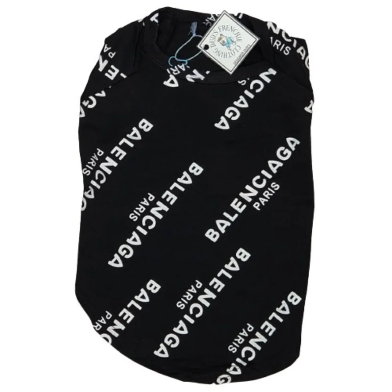 balenciaga black t- dhirt for dogs