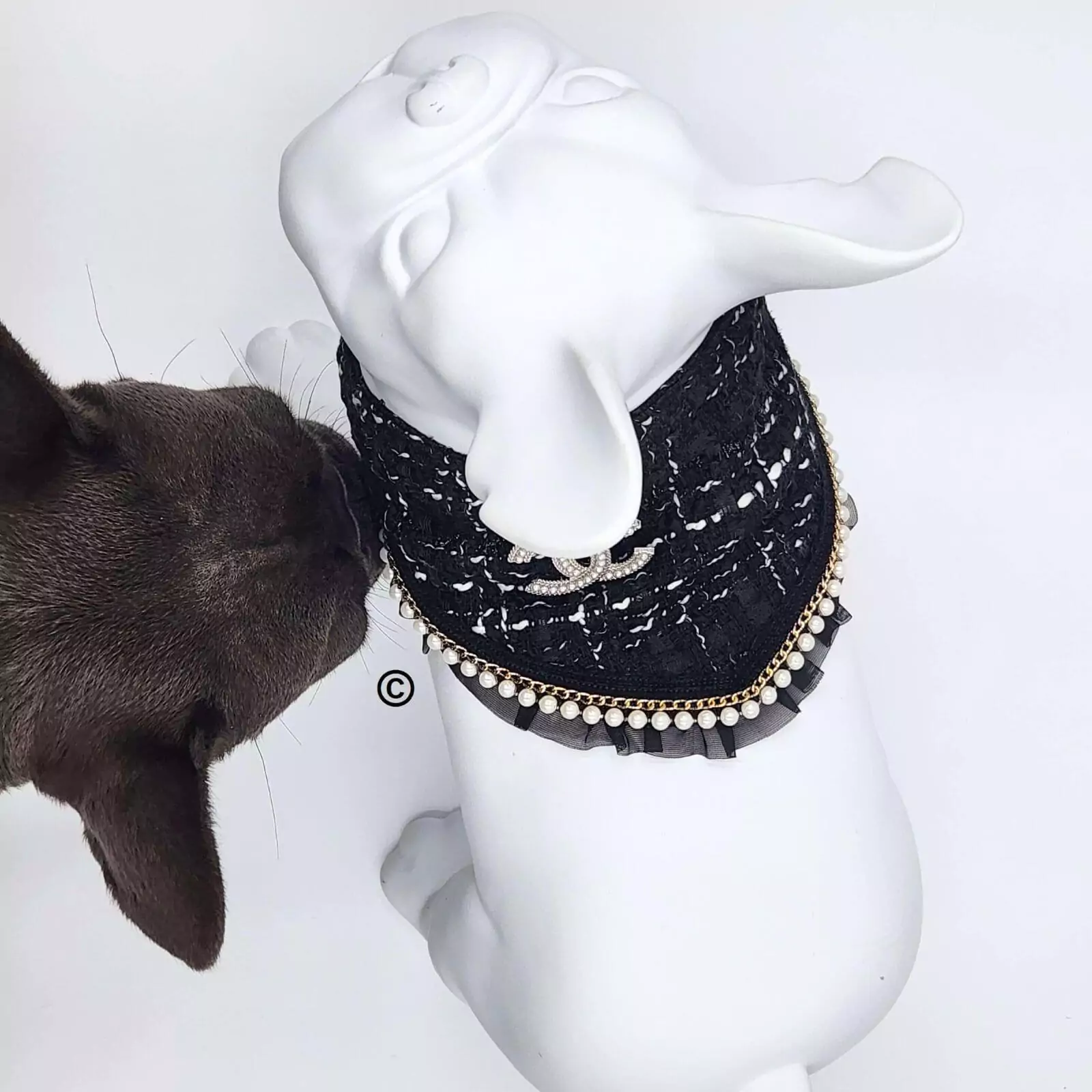 bleu and chanel-Chewnel Scarves for Your Fashionable Pooch