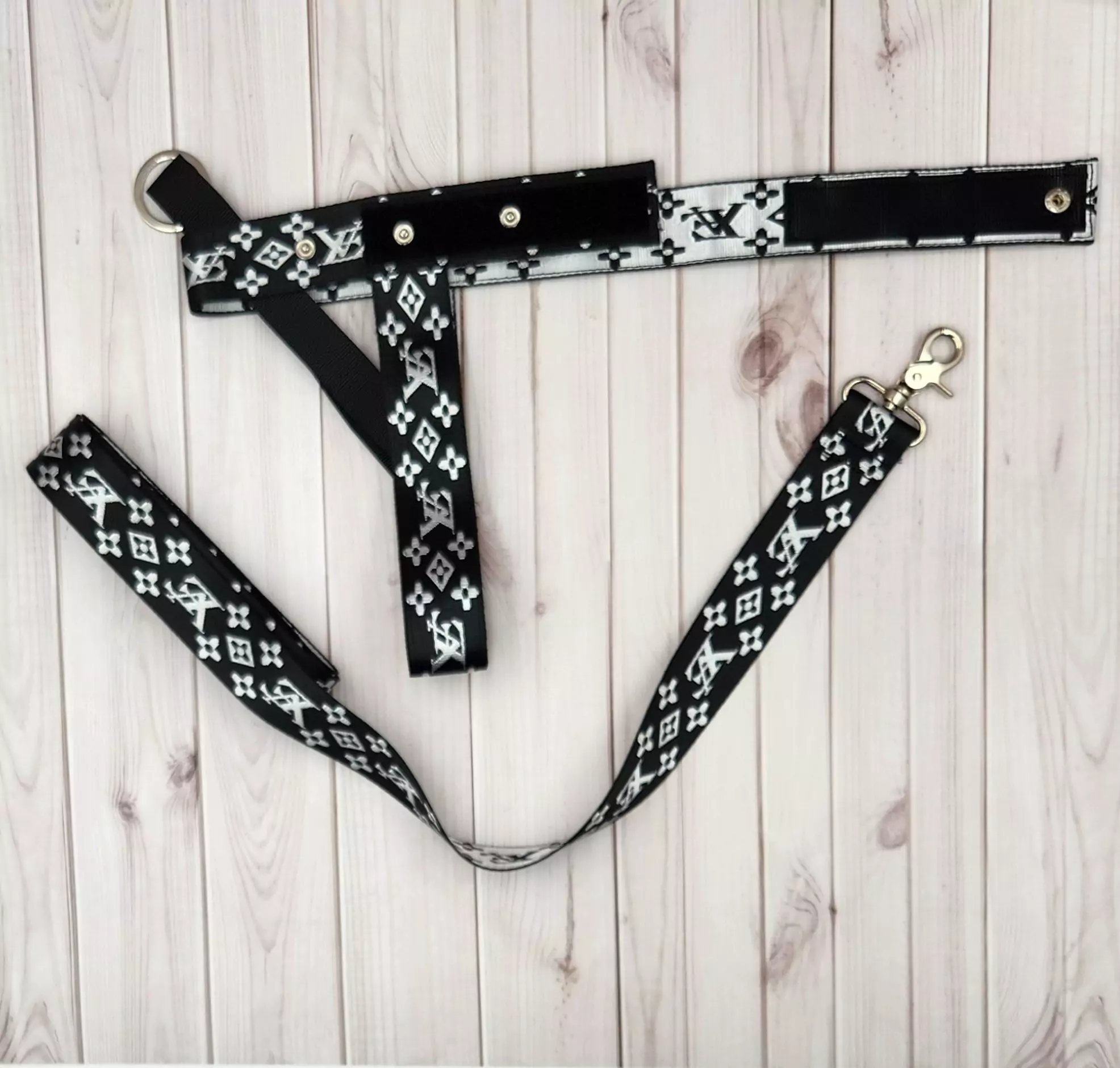 Louie Black & White Harness Is 1 of a Kind1