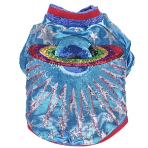 HOME 42 Blue Sparkle Space Bomber Jacket2
