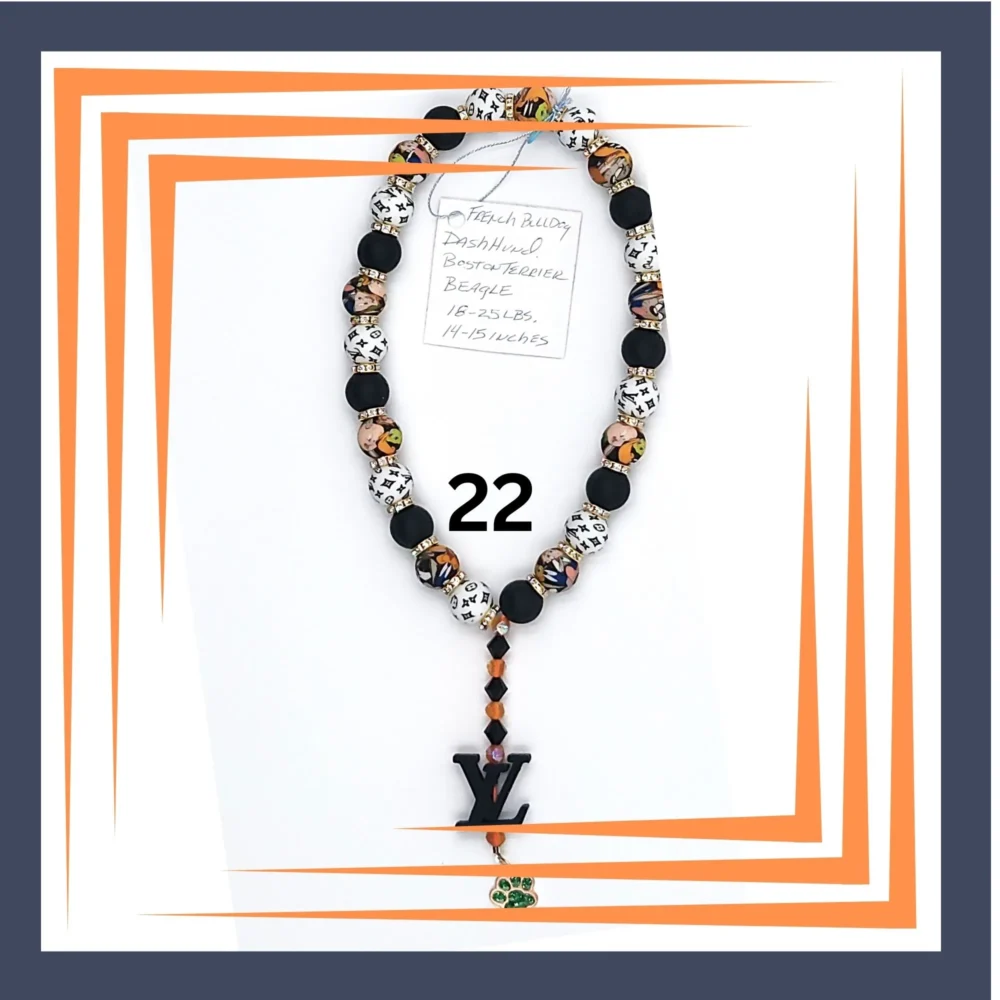 Silicone Beaded Dog Necklaces Collar by Louie and Pior 22