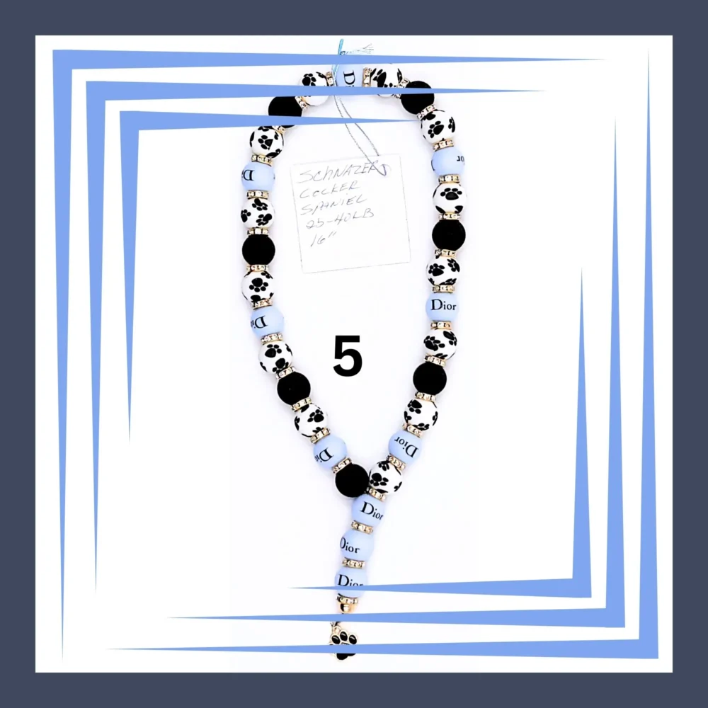 Silicone Beaded Dog Necklaces Collar by Louie and Pior 5
