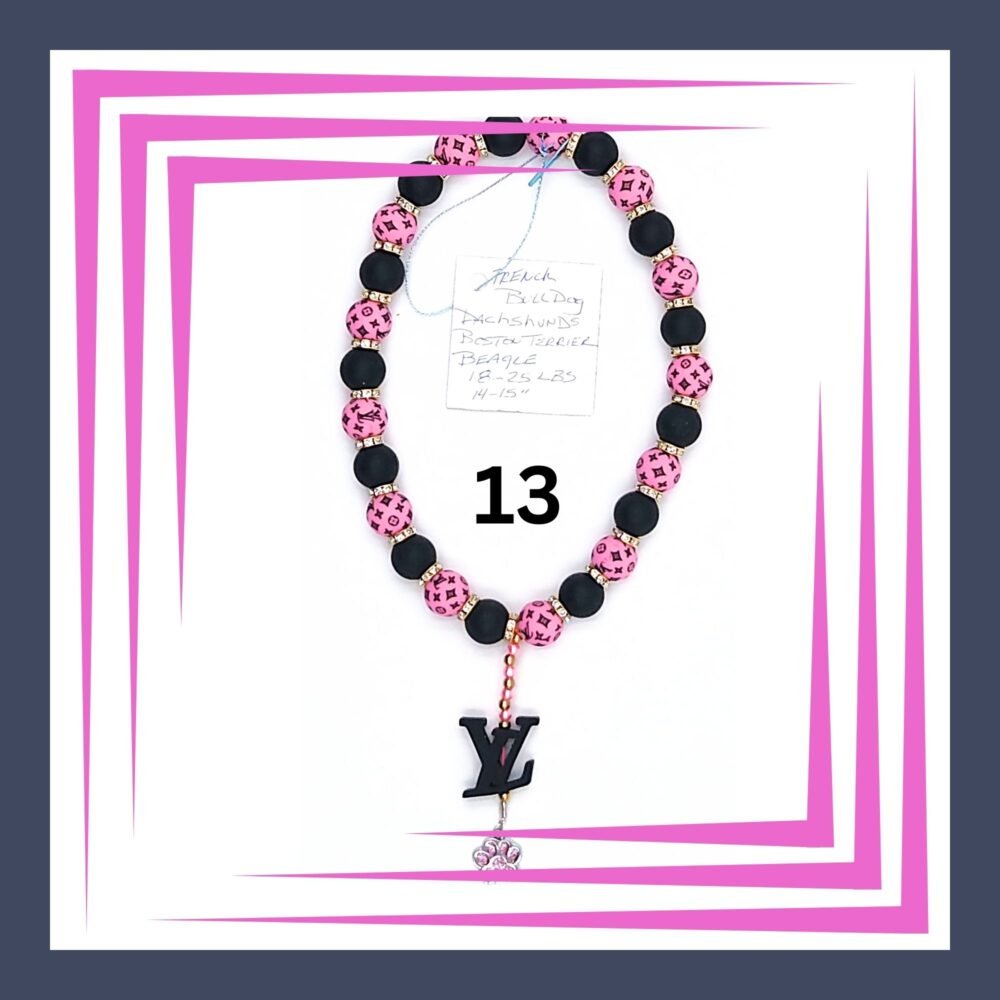 Silicone Beaded Dog Necklaces Collar by Louie and Pior 13