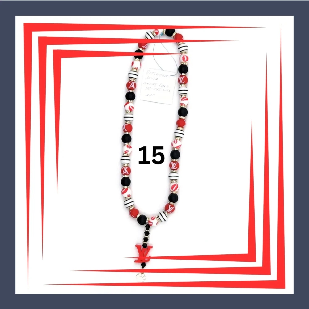 Silicone Beaded Dog Necklaces Collar by Louie and Pior 15