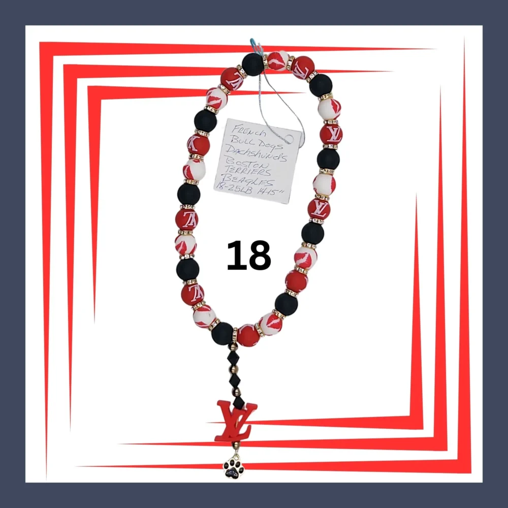 Silicone Beaded Dog Necklaces Collar by Louie and Pior18