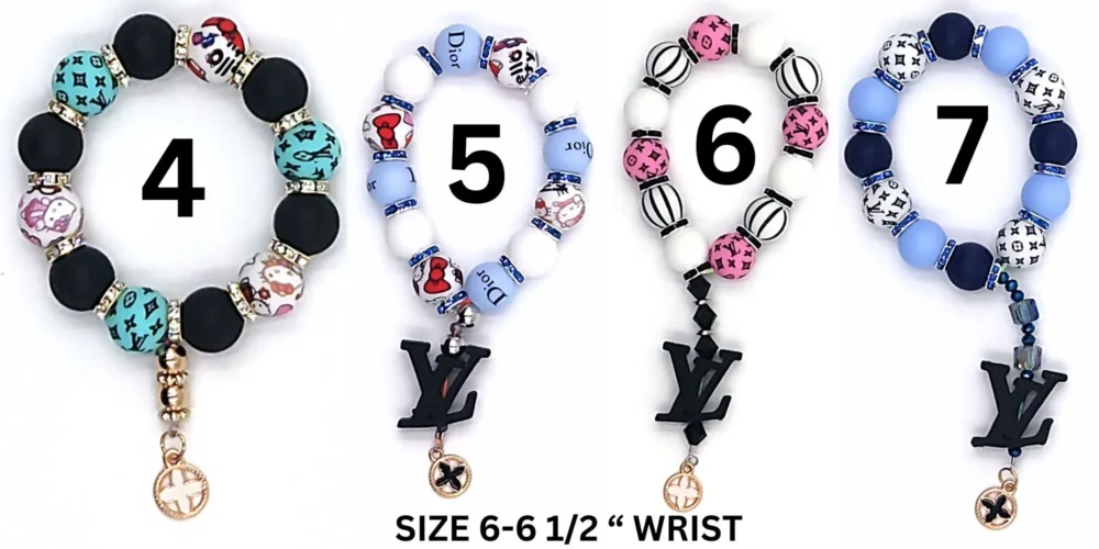 Silicone Beaded Bracelets by Louie, Pior, and Hello Kitty to Match your Furry Friend4 THRU 7
