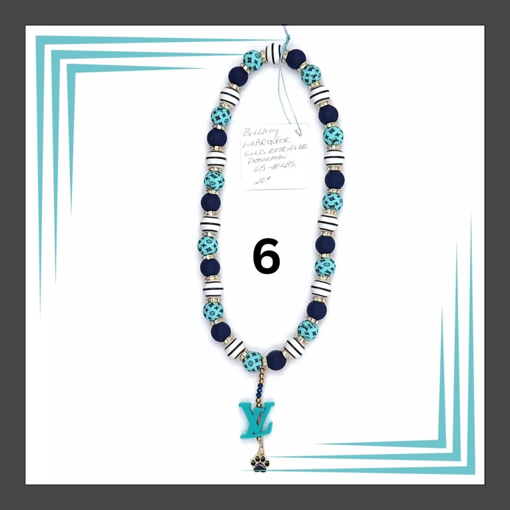 Silicone Beaded Dog Necklaces Collar by Louie and Pior 6
