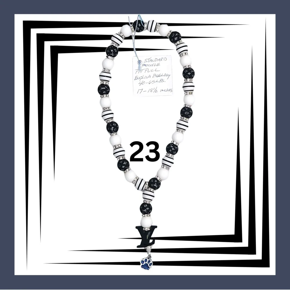 Silicone Beaded Dog Necklaces Collar by Louie and Pior23